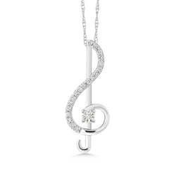 Pendant in 10K White Gold