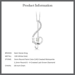 Pendant in 10K White Gold