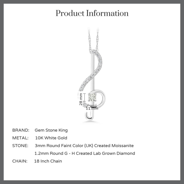 Pendant in 10K White Gold