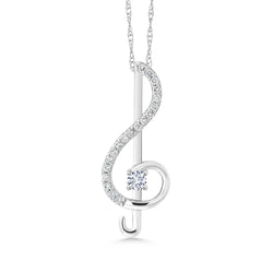 Pendant in 10K White Gold