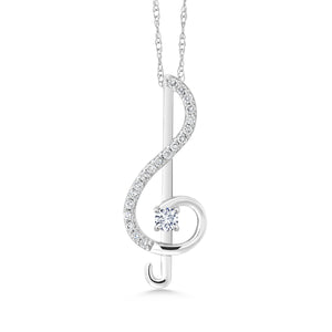 Pendant in 10K White Gold