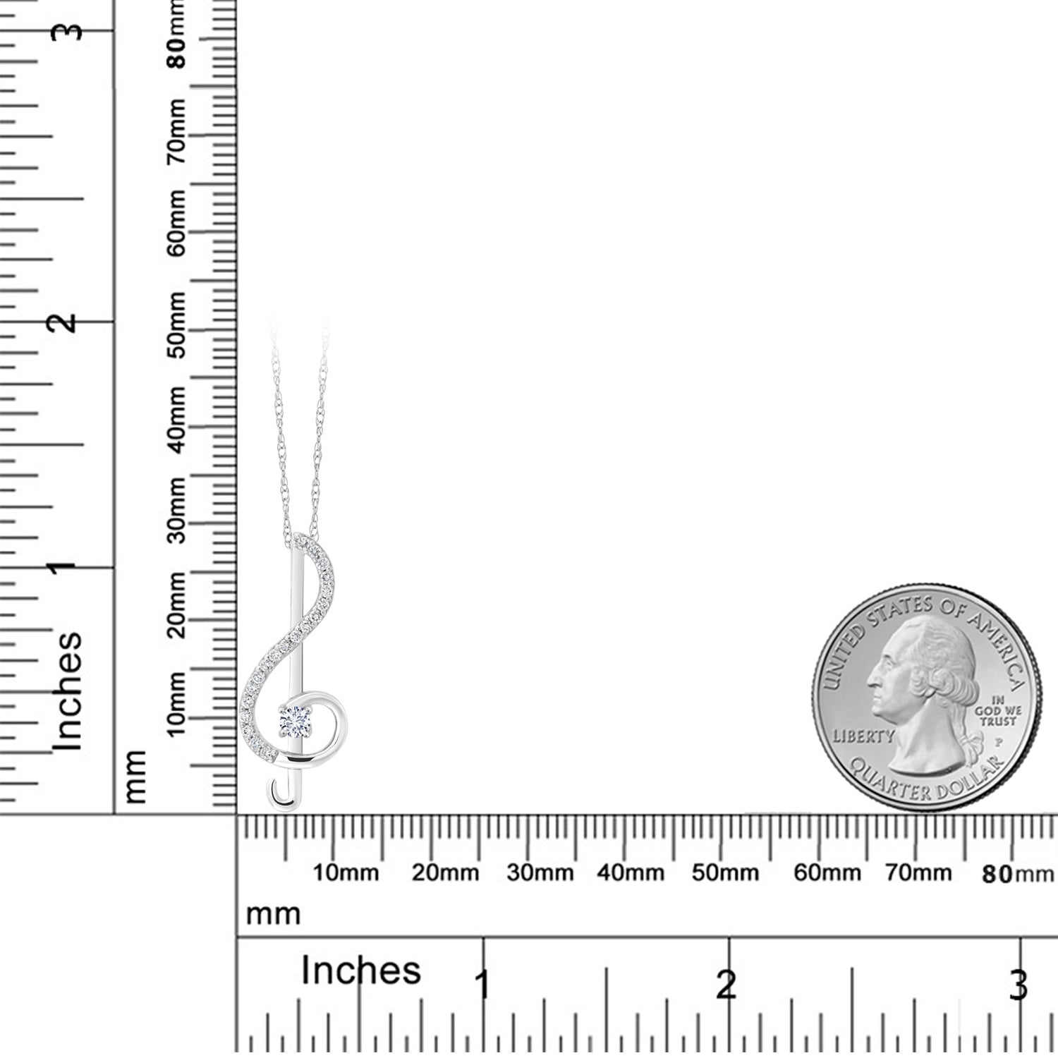 Pendant in 10K White Gold