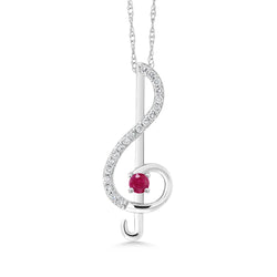 Pendant in 10K White Gold
