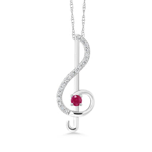 Pendant in 10K White Gold
