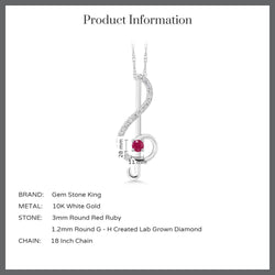 Pendant in 10K White Gold