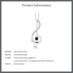 Pendant in 10K White Gold