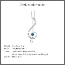 Pendant in 10K White Gold