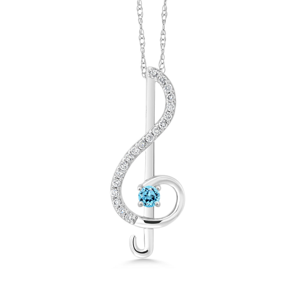 Pendant in 10K White Gold