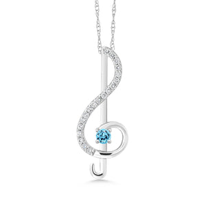 Pendant in 10K White Gold