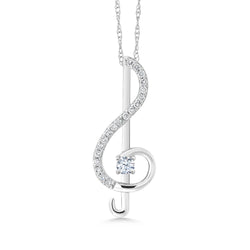 Pendant in 10K White Gold