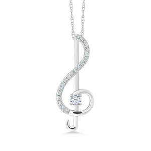 Pendant in 10K White Gold