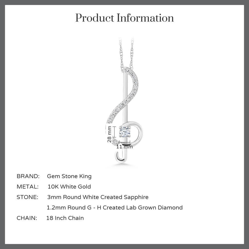 Pendant in 10K White Gold