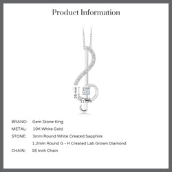 Pendant in 10K White Gold