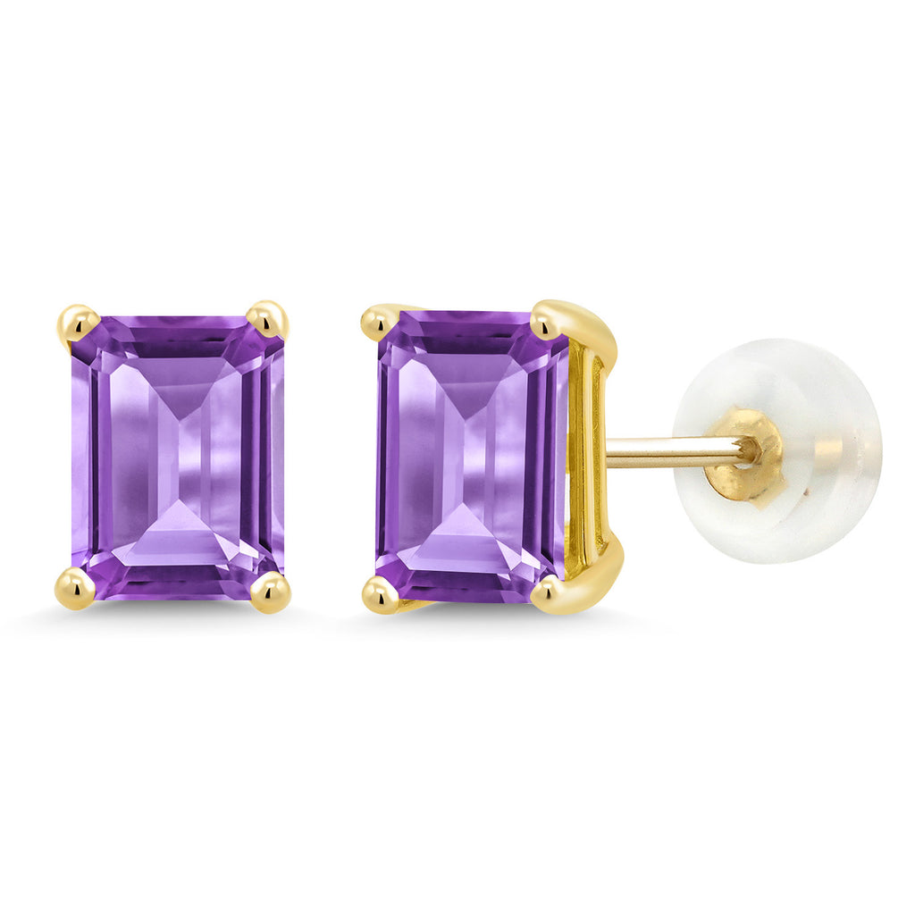 Amethyst - February_14K Yellow Gold_Earrings in 14K Yellow Gold