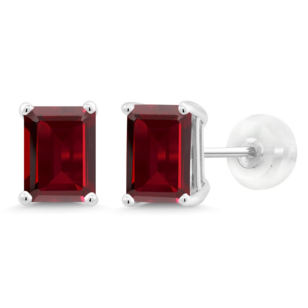 Garnet - January_14K White Gold_Earrings in 14K White Gold