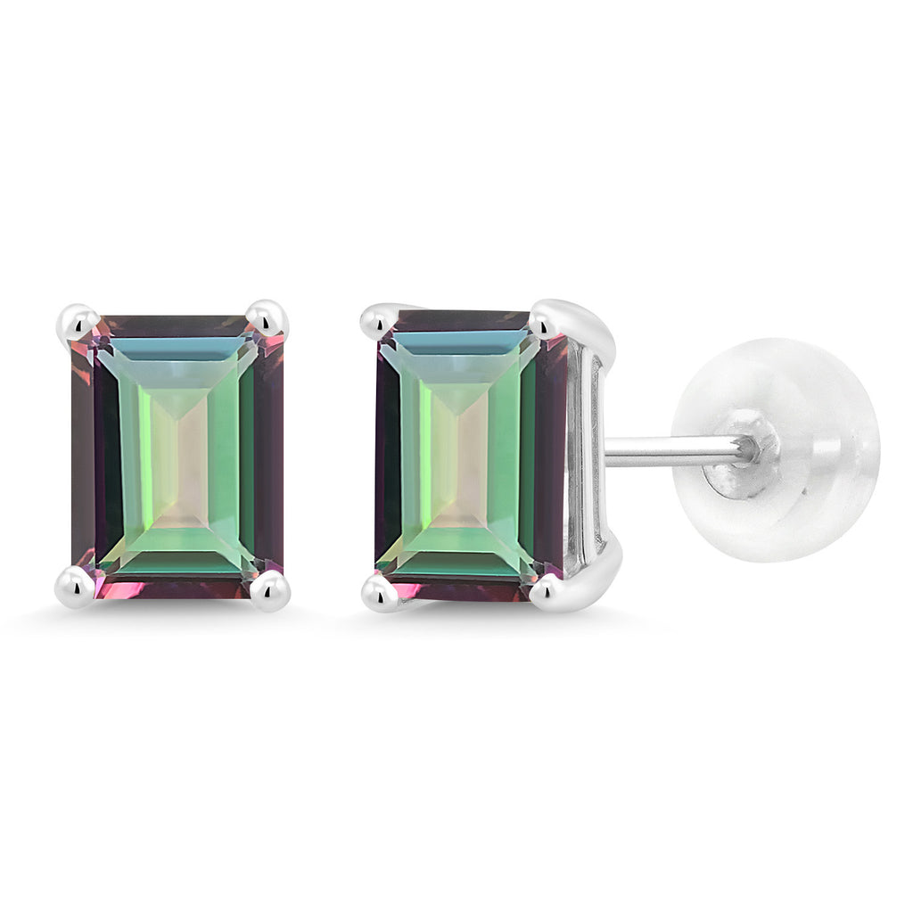 Green Mystic Topaz_14K White Gold_Earrings in 14K White Gold