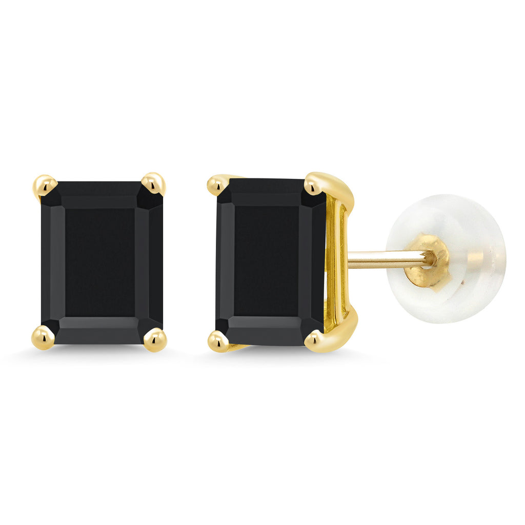 Onyx - December_14K Yellow Gold_Earrings in 14K Yellow Gold
