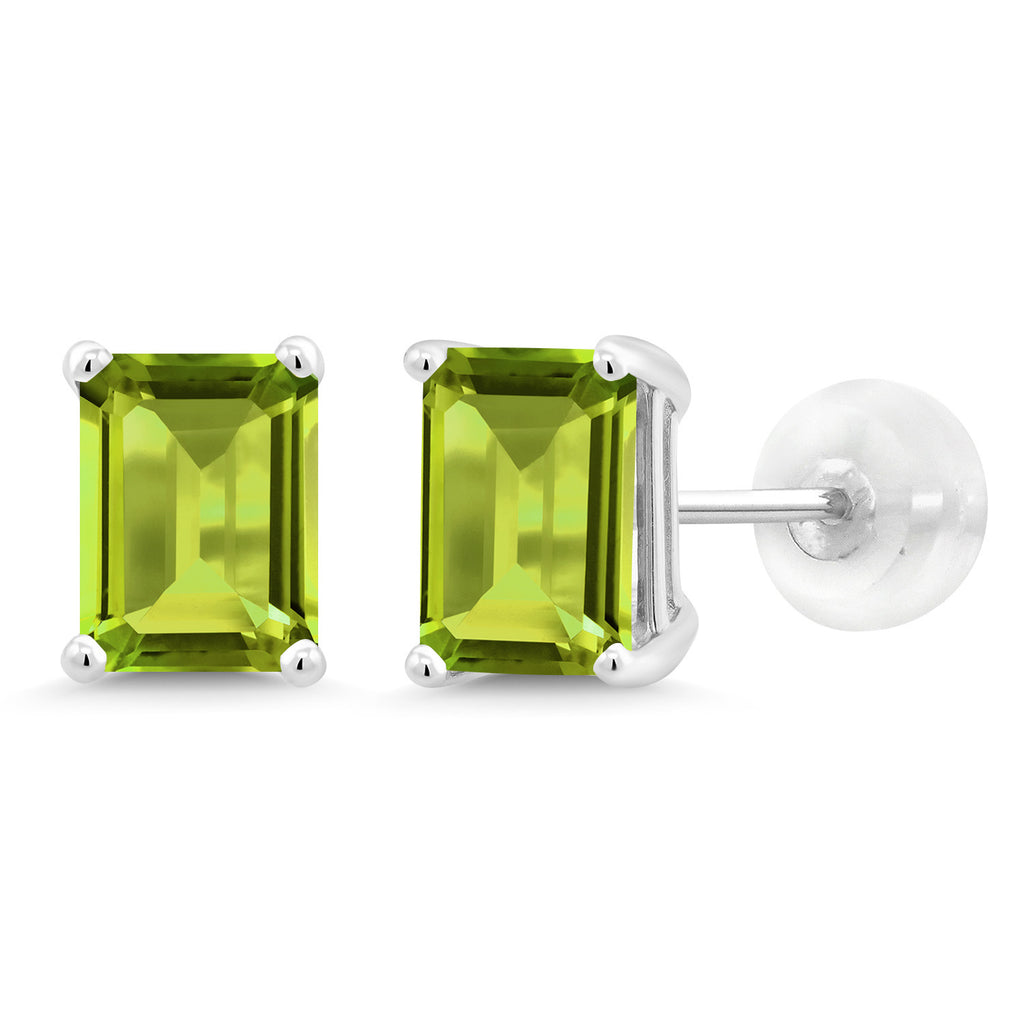 Peridot - August_14K White Gold_Earrings in 14K White Gold