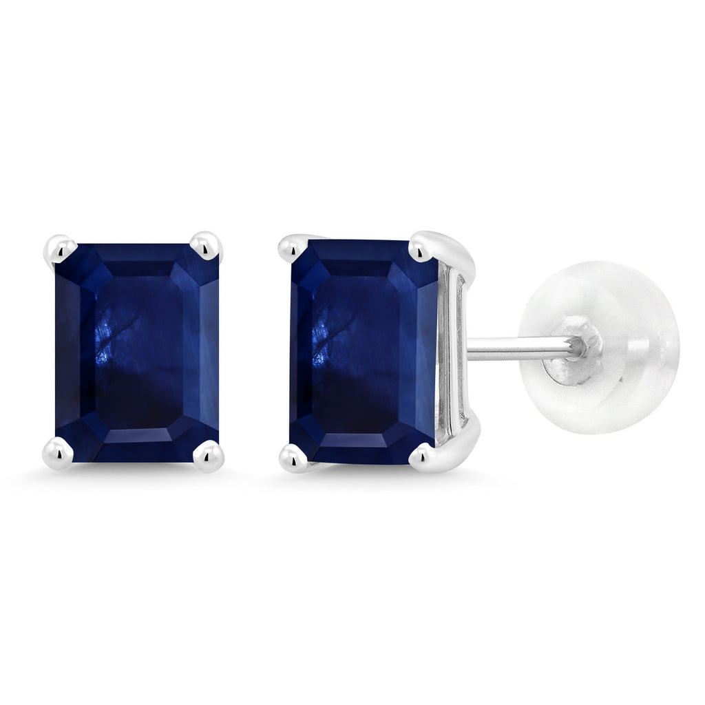 Blue Sapphire - September_14K White Gold_Earrings in 14K White Gold