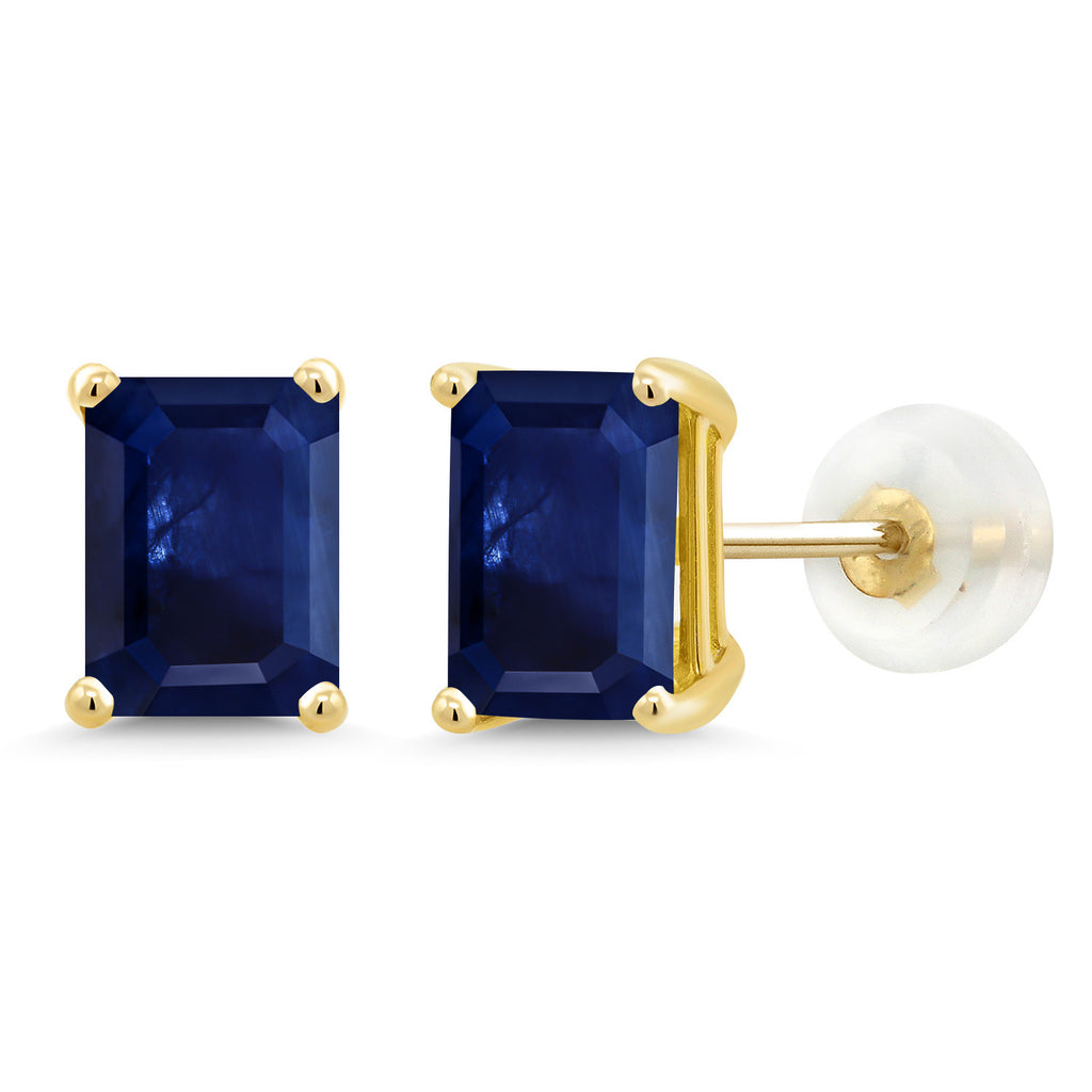 Blue Sapphire - September_14K Yellow Gold_Earrings in 14K Yellow Gold