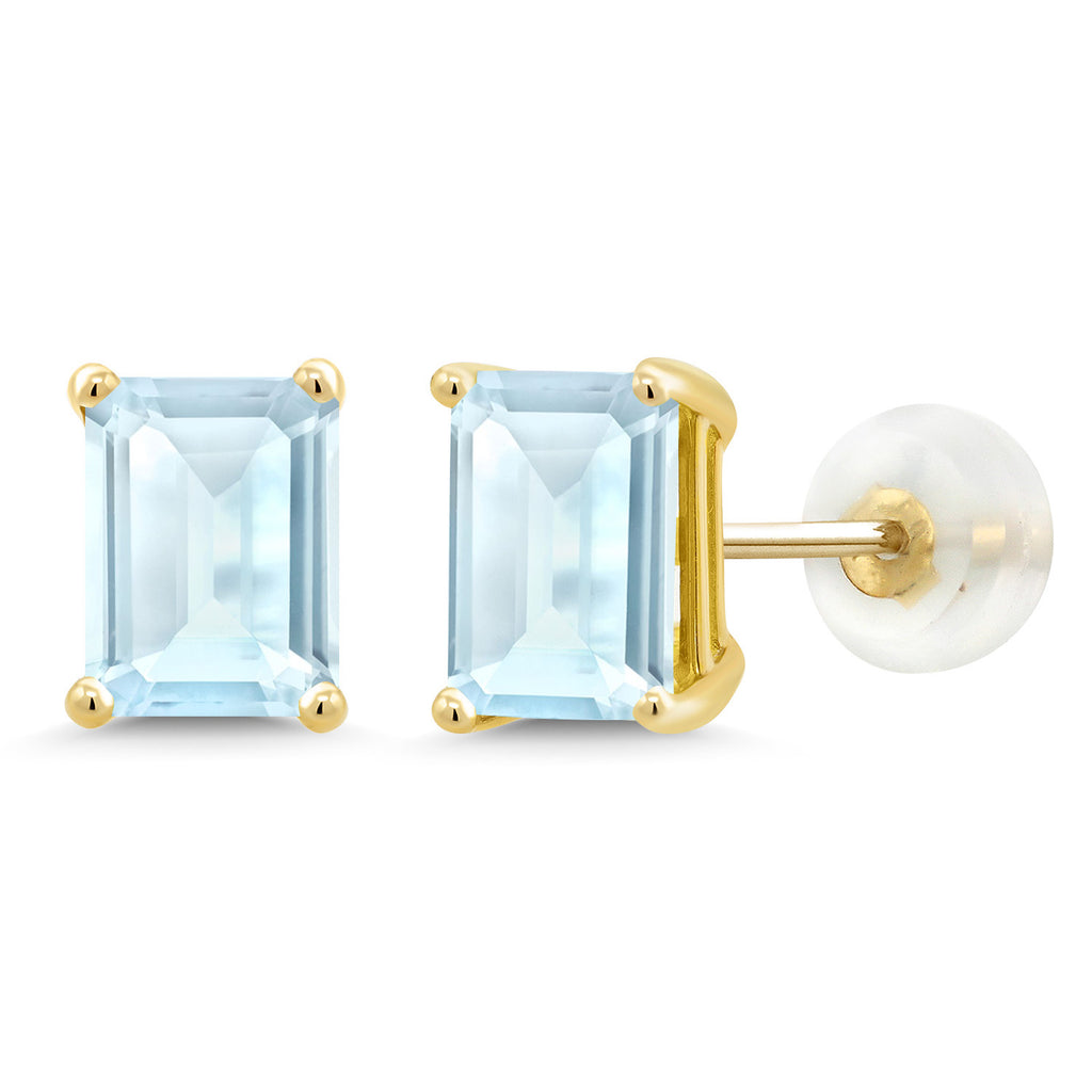 Sky Blue Topaz - November_14K Yellow Gold_Earrings in 14K Yellow Gold