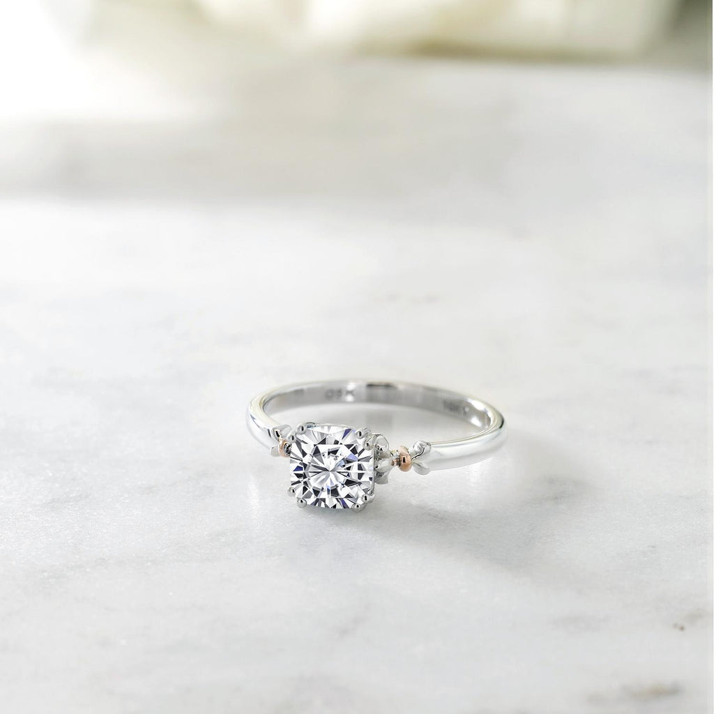 Ring in 925 Sterling Silver and 10K Yellow Gold