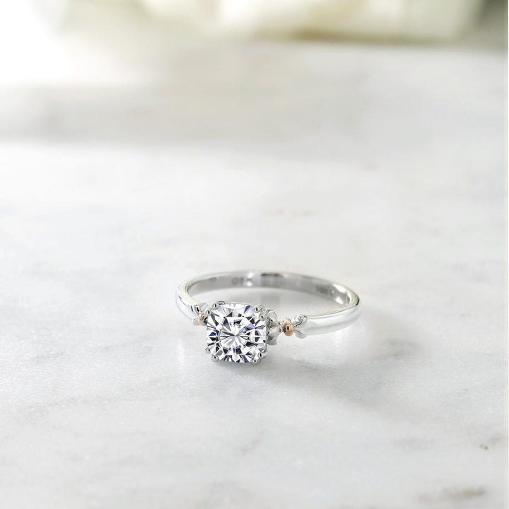 Ring in 925 Sterling Silver and 10K Yellow Gold