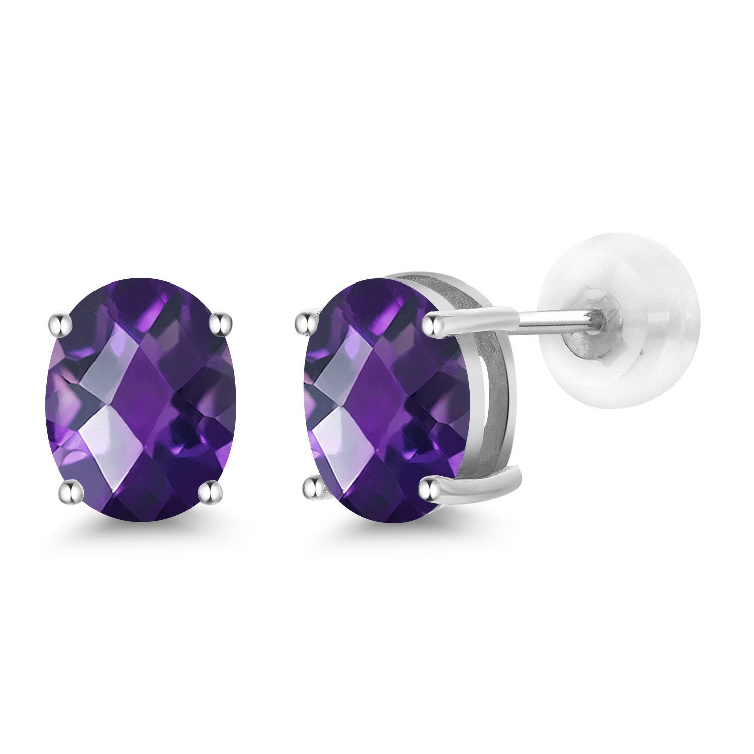 Amethyst-Checkerboard - February_14K White Gold