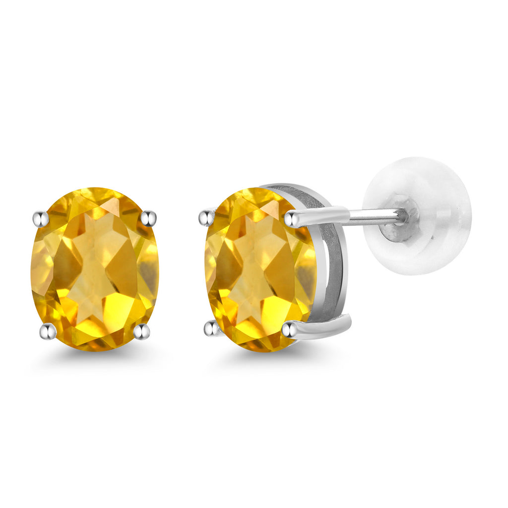 Citrine - November_14K White Gold_Earrings in 14K White Gold