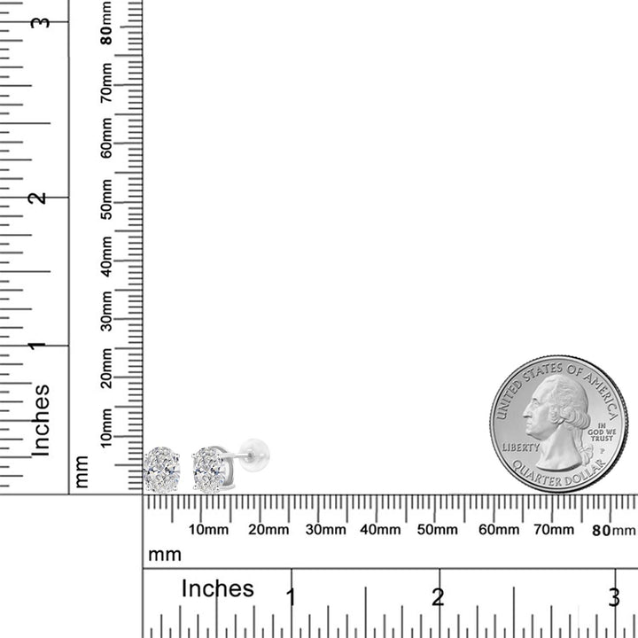 Earrings in 14K White Gold