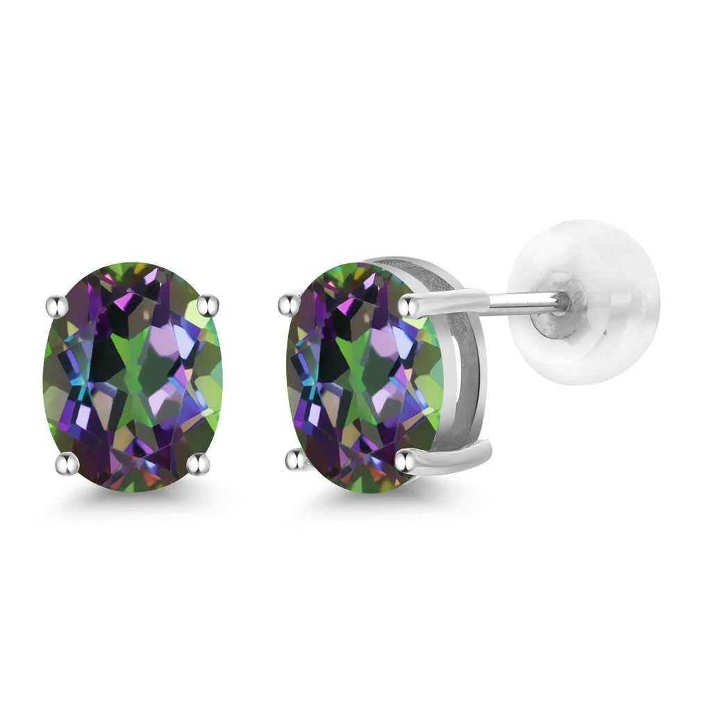 Green Mystic Topaz_14K White Gold_Earrings in 14K White Gold