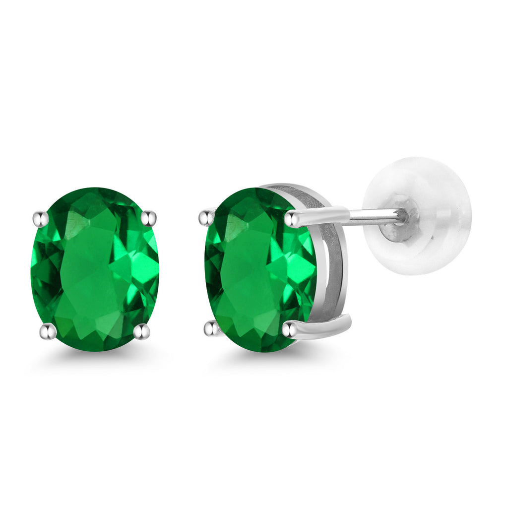 Nano Emerald - May_14K White Gold_Earrings in 14K White Gold