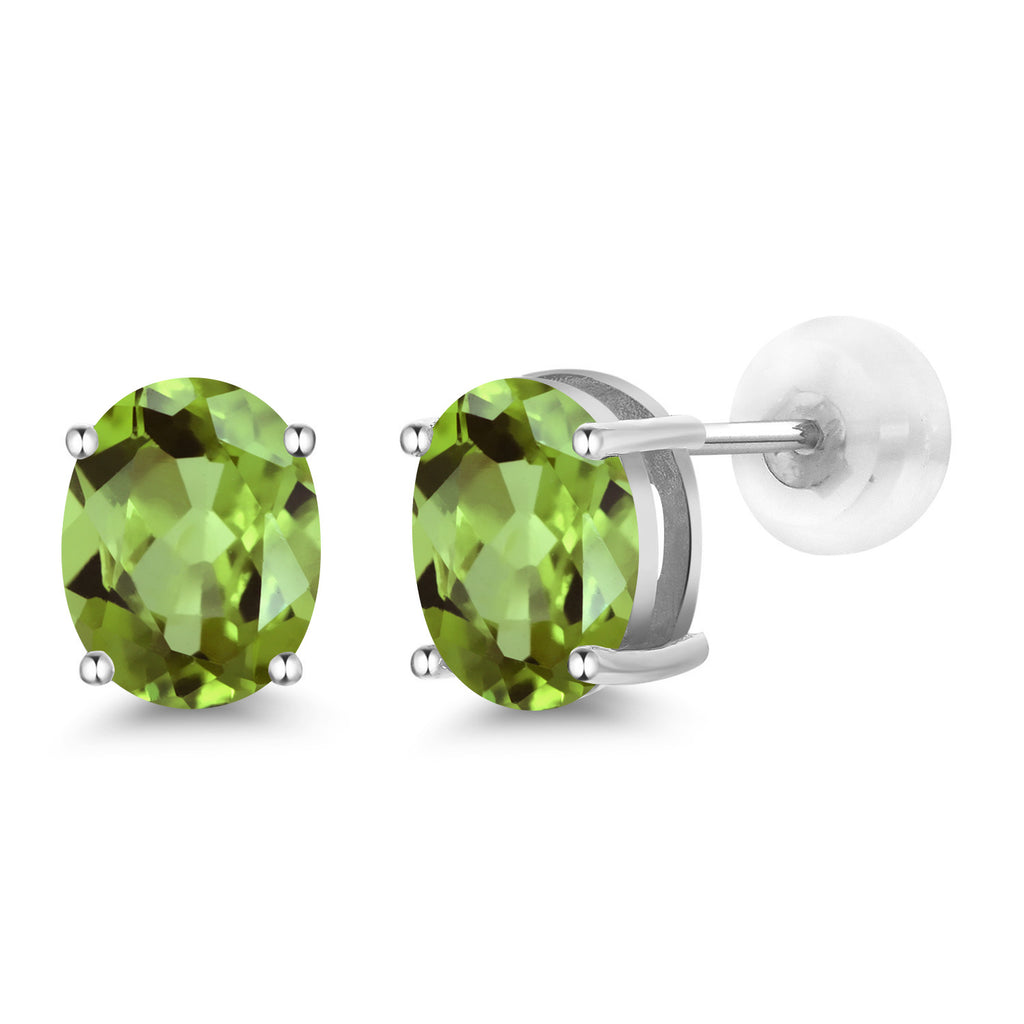 Peridot - August_14K White Gold_Earrings in 14K White Gold