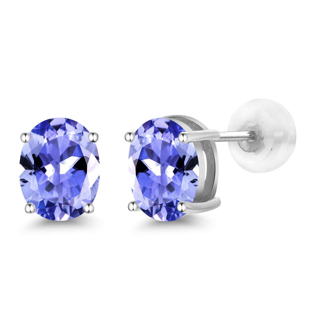 Tanzanite - December_14K White Gold_Earrings in 14K White Gold