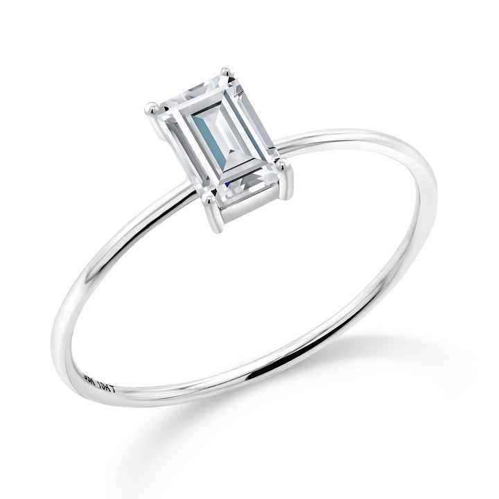 Moissanite - April_5_Ring in 10K White Gold