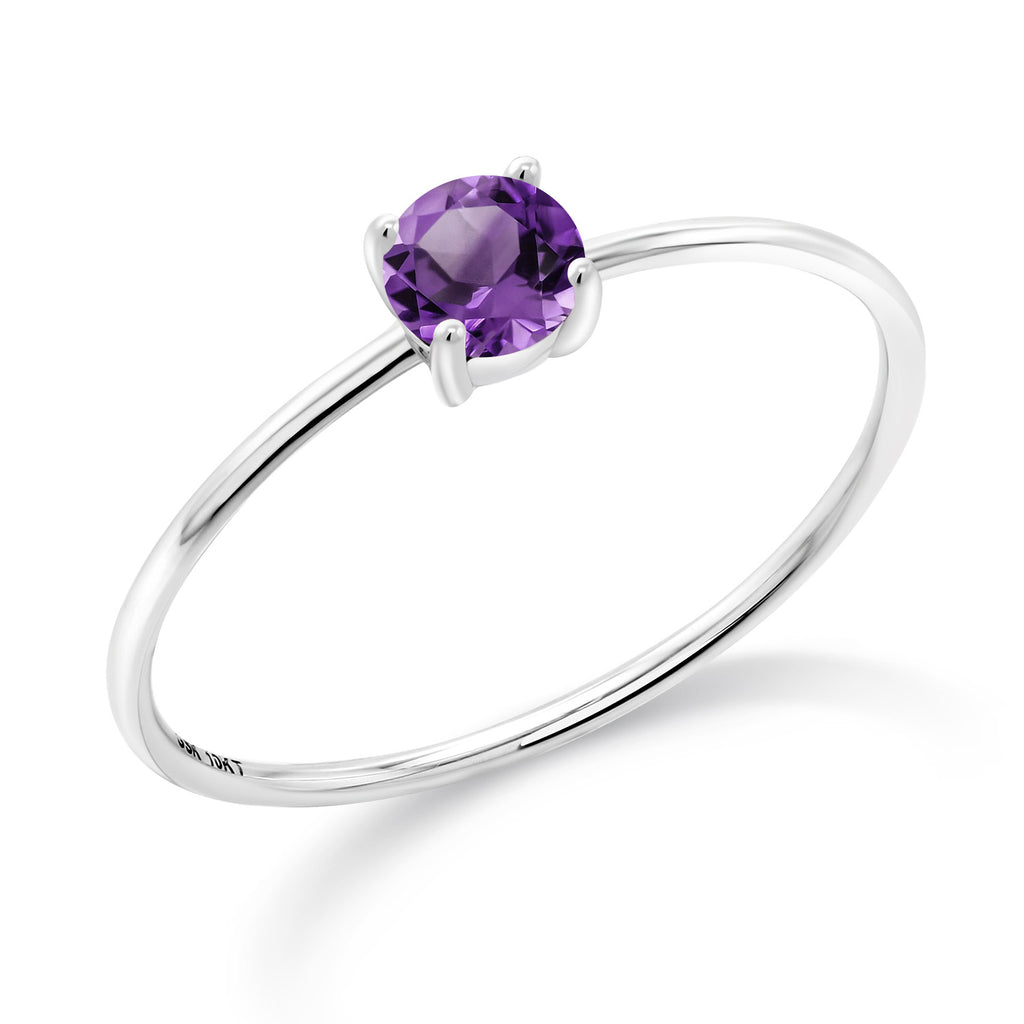 Amethyst - February_6_Ring in 10K White Gold