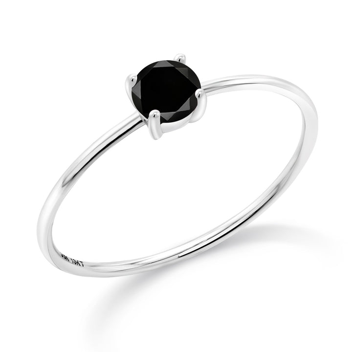Black Diamond - April_5_Ring in 10K White Gold