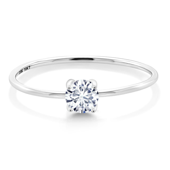 White Lab Grown Diamond - April_5_Ring in 10K White Gold