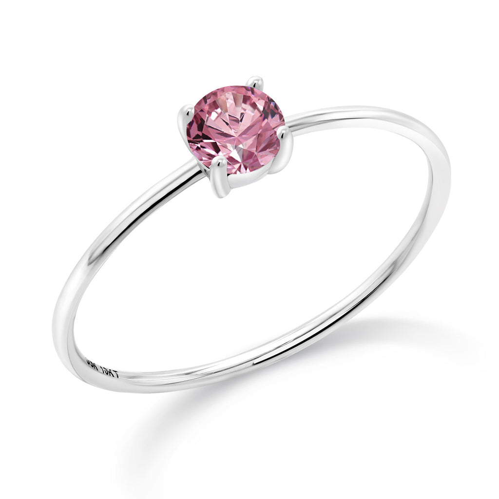 Pink Lab Grown Diamond - April_8_Ring in 10K White Gold