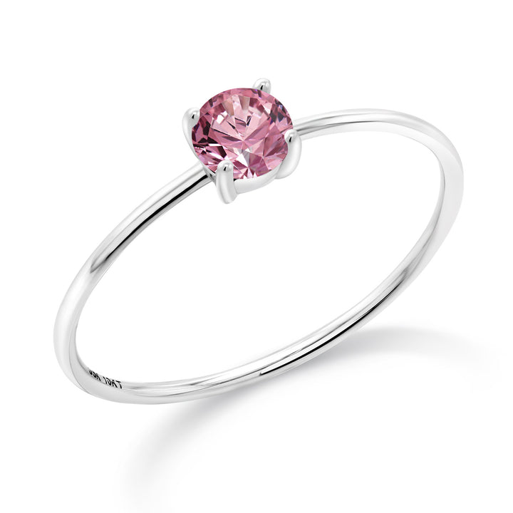 Pink Lab Grown Diamond - April_8_Ring in 10K White Gold