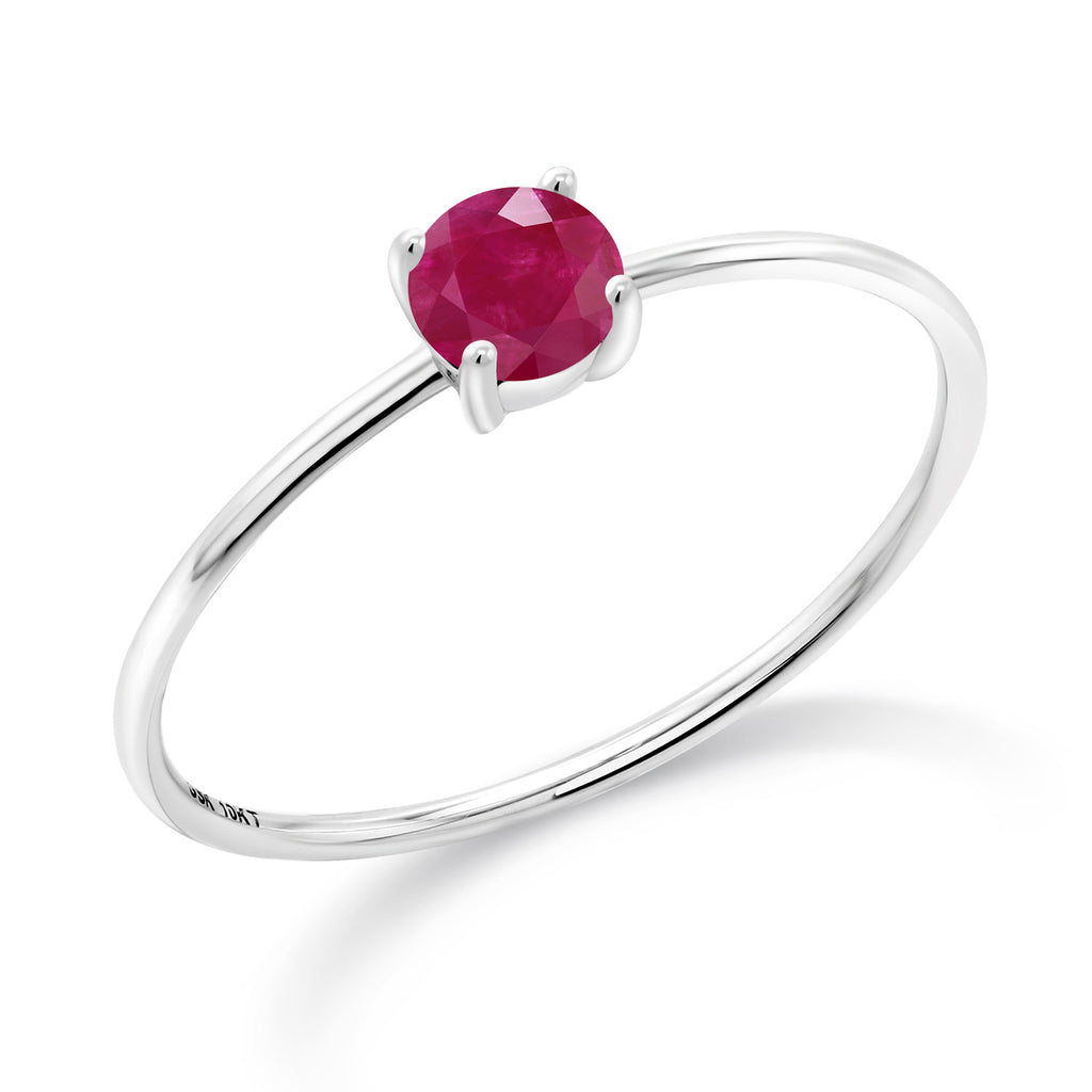 Ruby - July_7_Ring in 10K White Gold