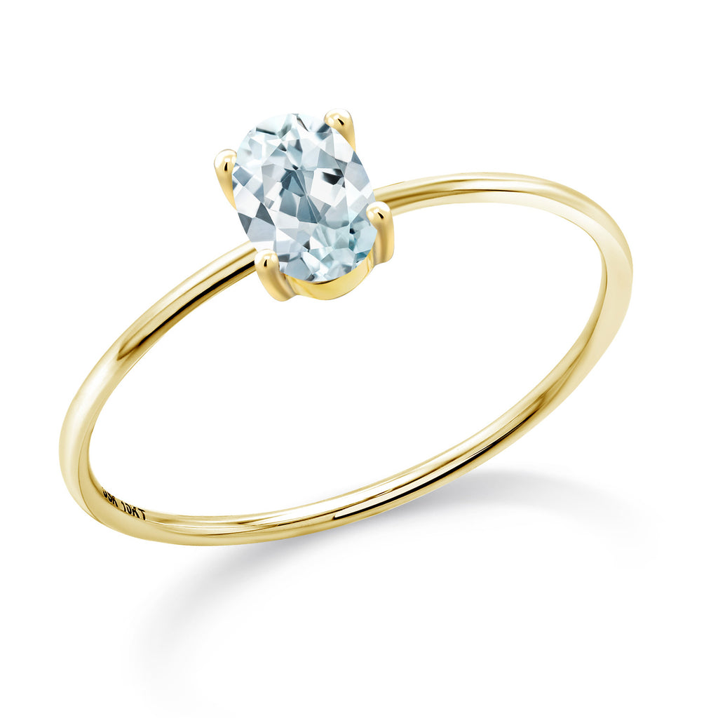 Aquamarine - March_8.5_Ring in 10K Yellow Gold
