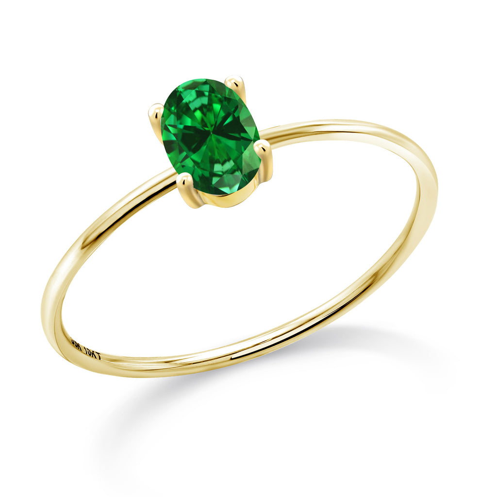 Created Emerald - May_6.5_Ring in 10K Yellow Gold