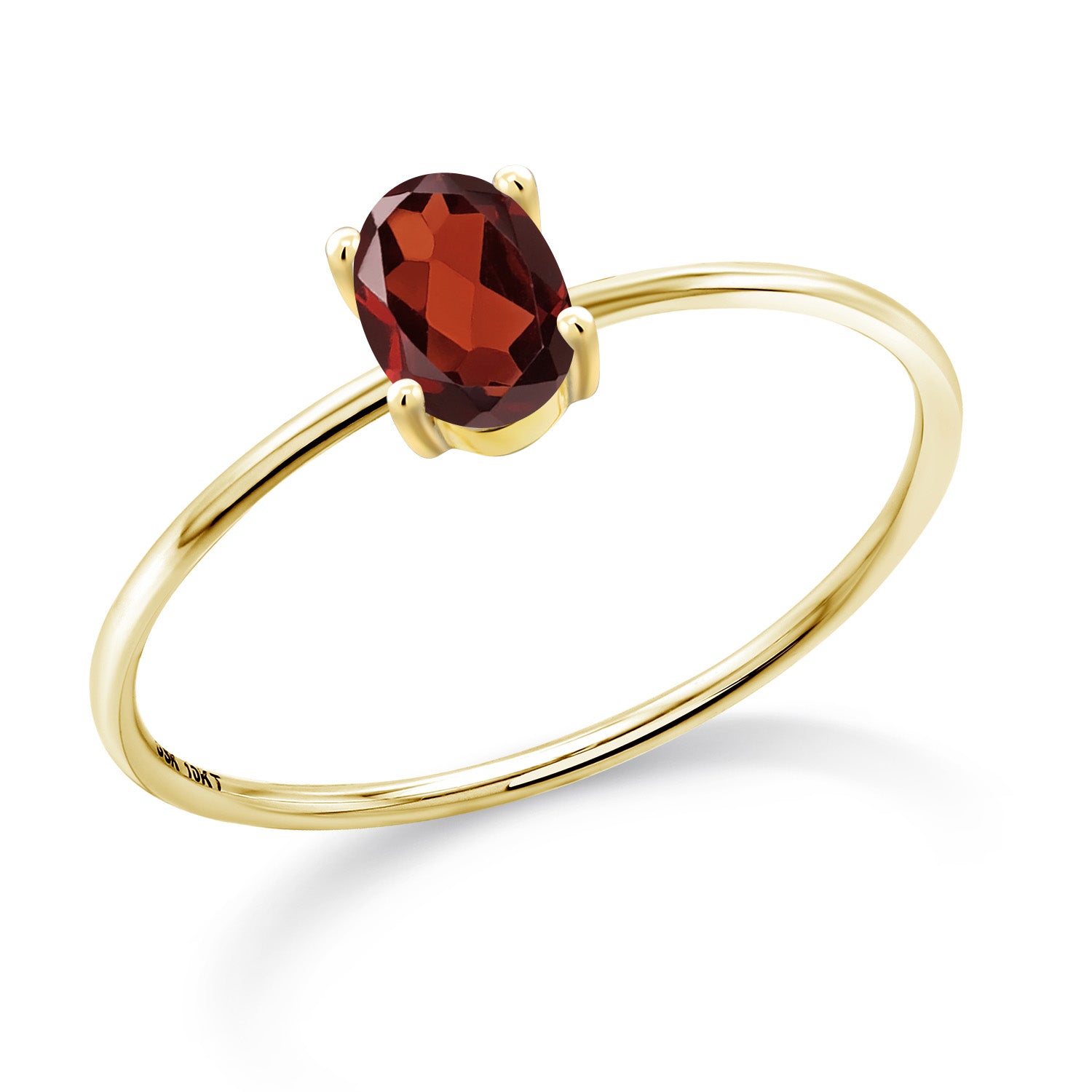 Garnet - January_8_Ring in 10K Yellow Gold