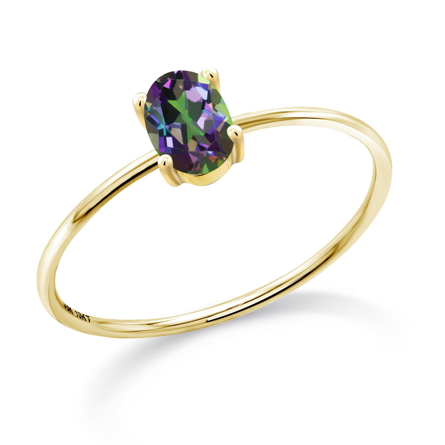 Green Mystic Topaz_5_Ring in 10K Yellow Gold