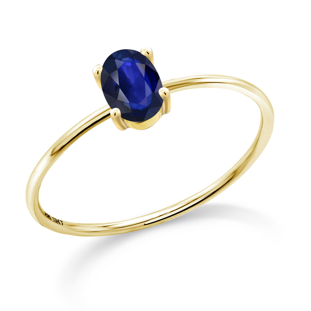 Blue Sapphire - September_9.5_Ring in 10K Yellow Gold