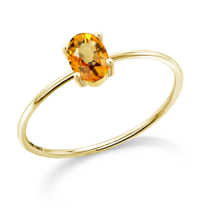 Yellow Sapphire - September_5_Ring in 10K Yellow Gold