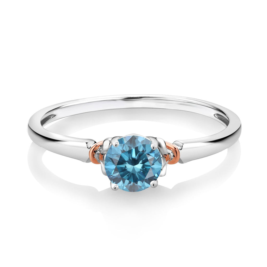 Ring in 925 Sterling Silver and 10K Rose Gold