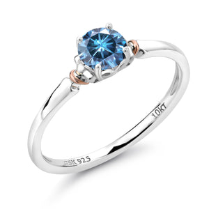 Ring in 925 Sterling Silver and Rose Gold
