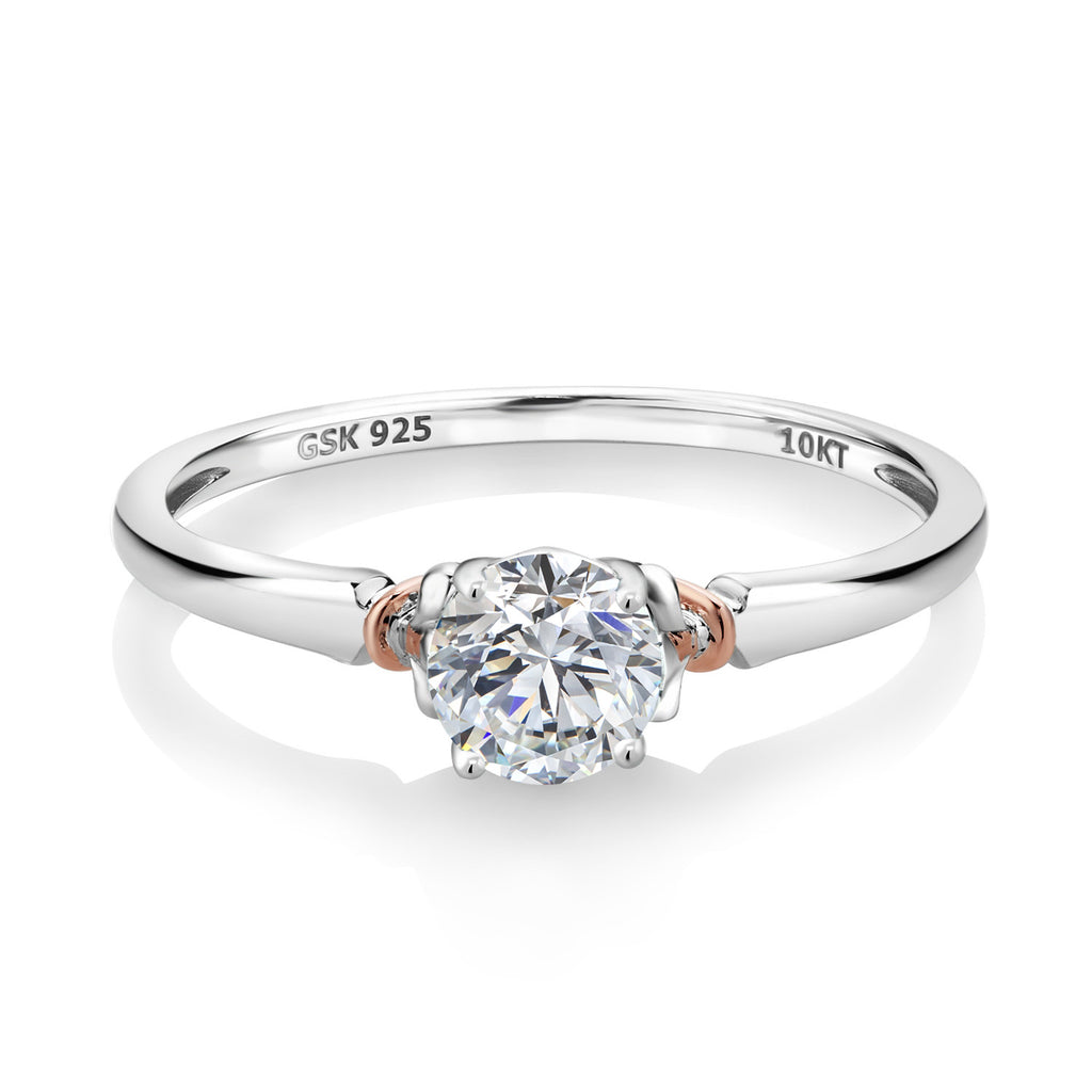Ring in 925 Sterling Silver and 10K Rose Gold